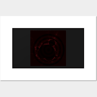 Fractal Light - Mandelbrot Red Rings Posters and Art